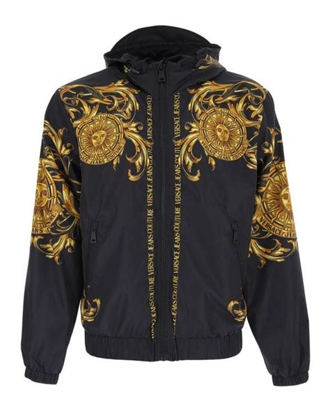 versace mens hooded jackets|Versace jeans couture jacket men's.